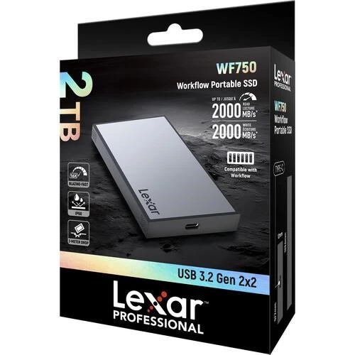 LEXAR 2TB PROFESSIONAL WORKFLOW PORTABLE SSD LPWF7502T-2ANGL USB 3.2 SSD HARİCİ DİSK - 6