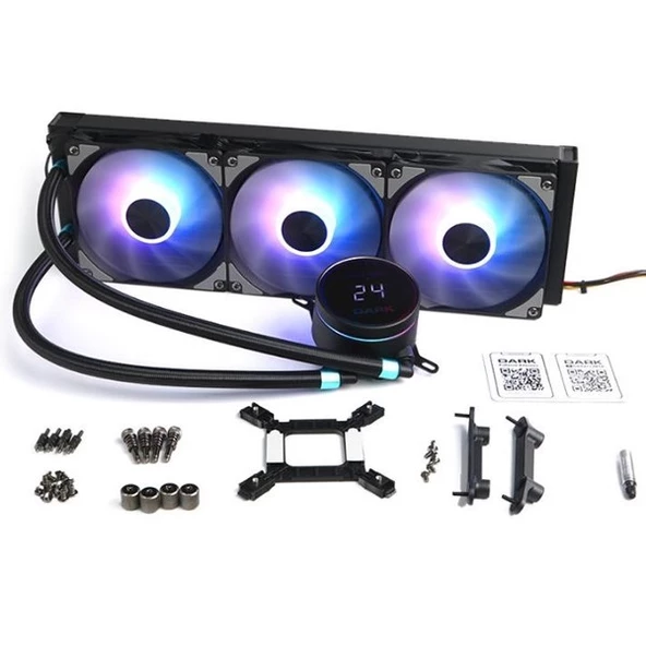 DARK 360mm FREEZER W362 DKCCW362 RGB Sıvı Soğutmalı AM5-1851p İşlemci Fanı - Resim 4