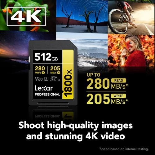 LEXAR 512GB PROFESSIONAL 1800X LSD1800512G-BNNNG SDHC HAFIZA KARTI - 5