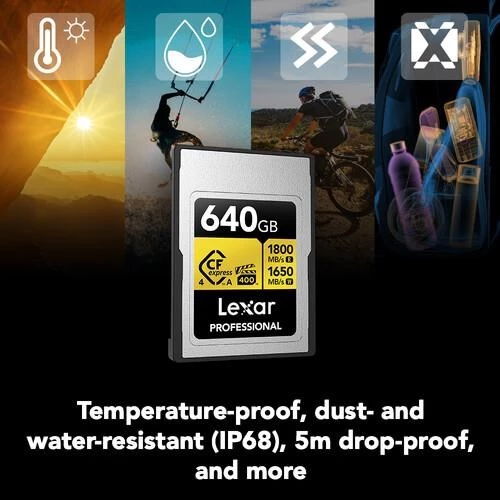 LEXAR 640GB PROFESSIONAL GOLD LCAGOLD640G- RNENG CFEXPRESS 4.0 TYPE-A KART - 10
