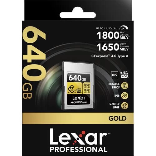 LEXAR 640GB PROFESSIONAL GOLD LCAGOLD640G- RNENG CFEXPRESS 4.0 TYPE-A KART - 6
