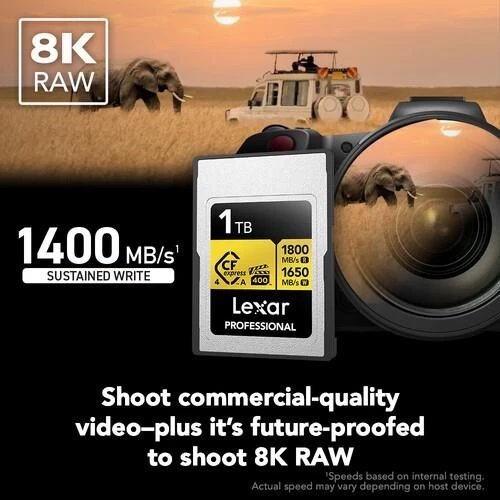LEXAR 1TB PROFESSIONAL GOLD LCAGOLD001T- RNENG CFEXPRESS 4.0 TYPE-A KART - 8