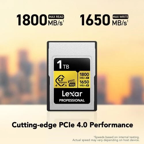 LEXAR 1TB PROFESSIONAL GOLD LCAGOLD001T- RNENG CFEXPRESS 4.0 TYPE-A KART - 7