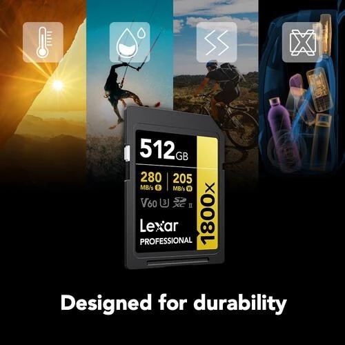LEXAR 512GB PROFESSIONAL 1800X LSD1800512G-BNNNG SDHC HAFIZA KARTI - 7