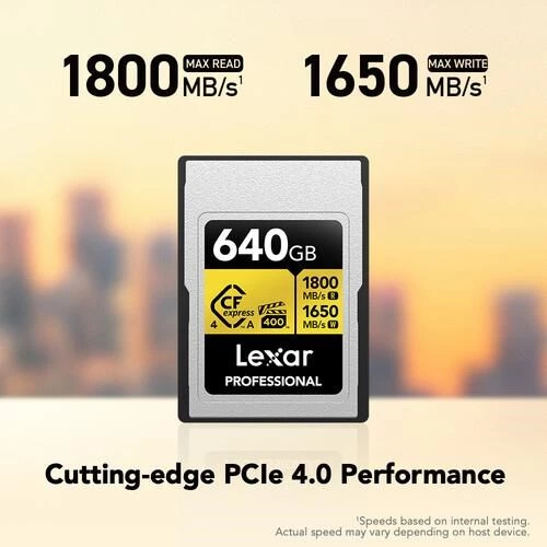 LEXAR 640GB PROFESSIONAL GOLD LCAGOLD640G- RNENG CFEXPRESS 4.0 TYPE-A KART - 7
