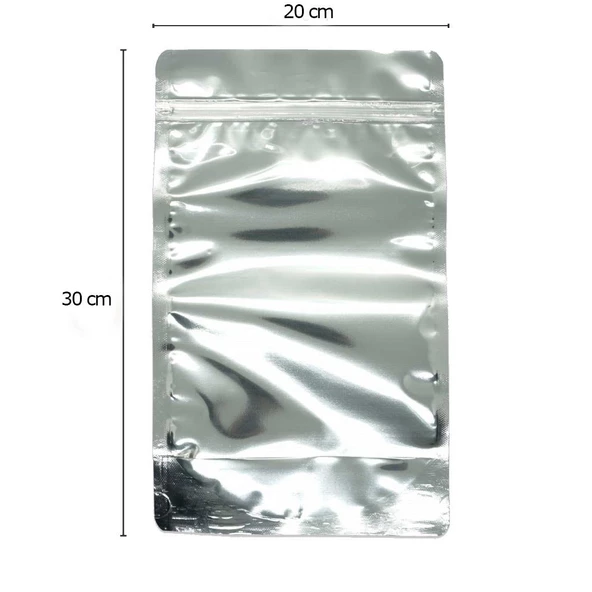 Doypack Pencereli Metalize Kilitli Kese Kağıdı - 1000 Gramlık - 20x30x8 Cm. - 200 Adet - Resim 2