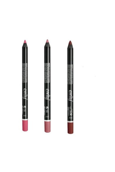 EMILY EMİLY 3'LÜ DUDAK KALEMİ NO: 201-217-223