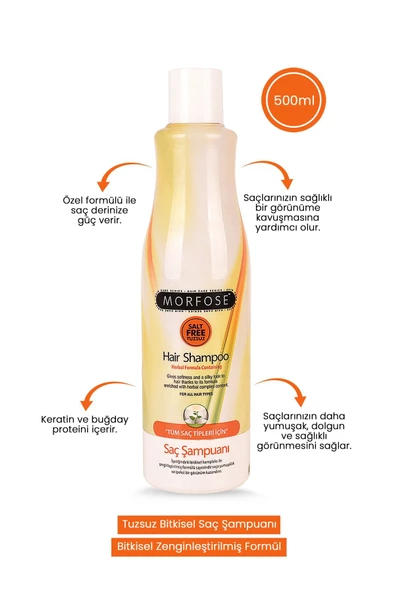 Morfose Bitkisel Tuzsuz Şampuan 500 ml - 2
