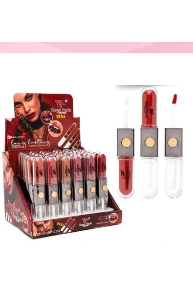 Royal paris Lip Gloss & Oil -Kalıcı parlak Ruj-Çift Taraflı No:6 - 3