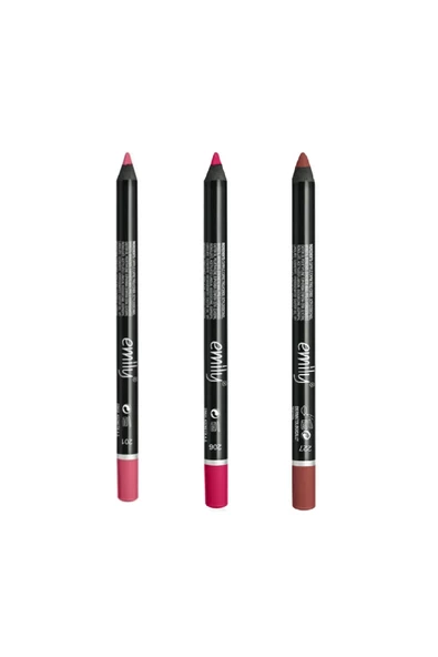 EMILY 3'LÜ DUDAK KALEMİ NO: 201-207-208