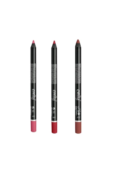 EMILY 3'lü Dudak Kalemi No 201-205-227