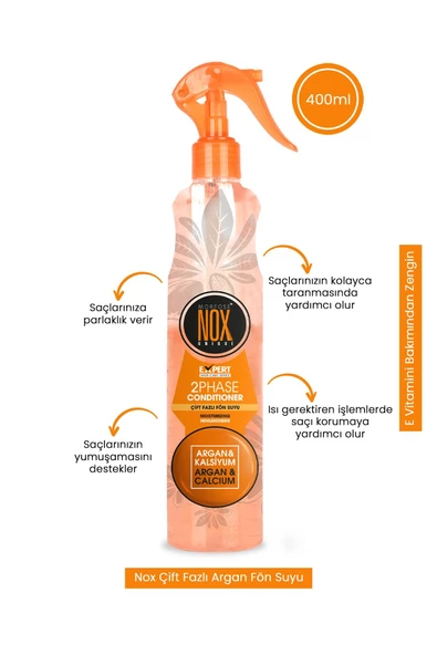 Morfose Nox Çift Fazlı Argan Ve Kalsiyum Fön Suyu 400 ml - 2