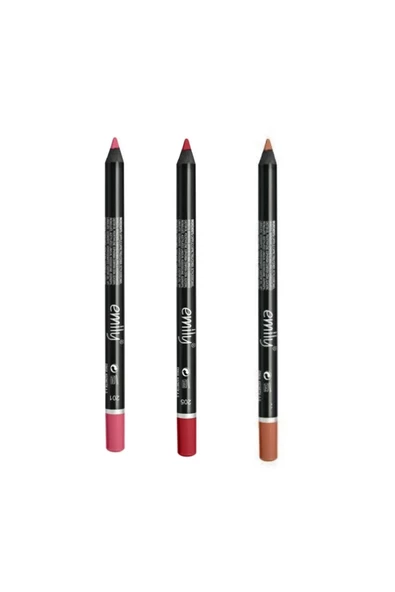 EMILY EMİLY 3'LÜ DUDAK KALEMİ NO: 201-205-222