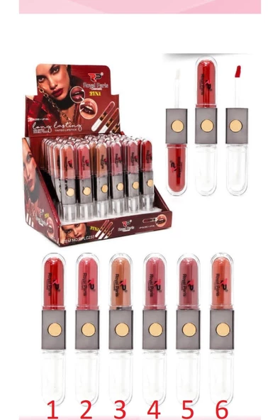 Royal paris Lip Gloss & Oil -Kalıcı parlak Ruj-Çift Taraflı No:2 - 2