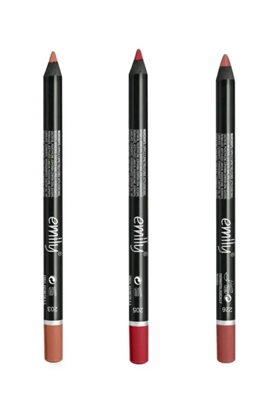 Golden Rose Emily Dudak Kalemi 3'lü No: 203-205-226