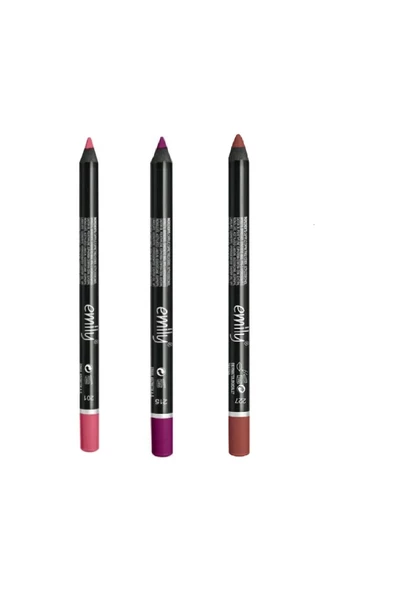 EMILY EMİLY 3'LÜ DUDAK KALEMİ NO: 201-215-227