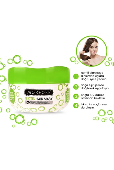 Morfose Saç Maskesi Biotin 500 ml - 3