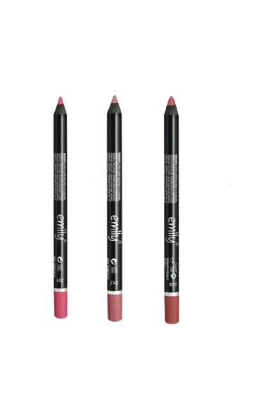 EMILY EMİLY 3'LÜ DUDAK KALEMİ NO: 201-217-226