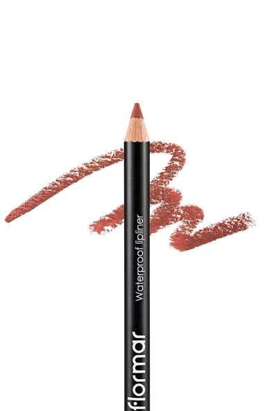 Flormar Suya Dayanıklı Dudak Kalemi (BORDO) - Waterproof Lipliner - 202 Soft Pink Brown - 8690604111022 - 4