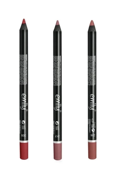 Golden Rose Emily Dudak Kalemi 3'lü No:205-217-226