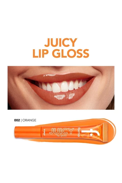 Flormar Meyve Aromalı Dudak Parlatıcısı (PORTAKAL) - Juicy Lip Gloss - 002 Orange - 8682536087728 - 6