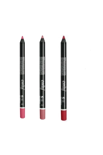 EMILY EMİLY 3'LÜ DUDAK KALEMİ NO: 201-217-225