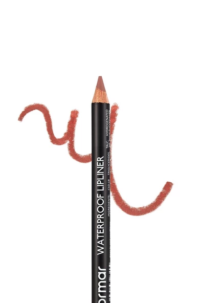 Flormar Suya Dayanıklı Dudak Kalemi (KAHVE) - Waterproof Lipliner - 234 Vanilla Sff - 8690604567478 - 4