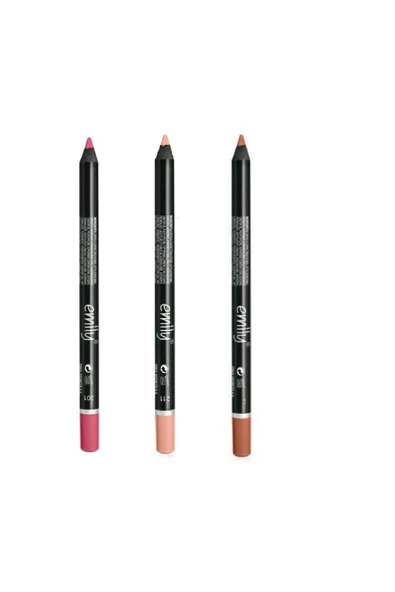 EMILY EMİLY 3'LÜ DUDAK KALEMİ NO: 201-211-222