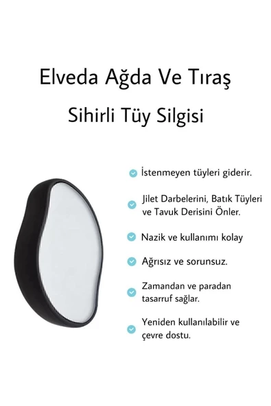 THE LADY BEAUTY SHOP Crystal Eraser Epilasyon Aleti Tüy Silgisi Kristal Epilatör Siyah - 3