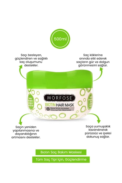 Morfose Saç Maskesi Biotin 500 ml - 2