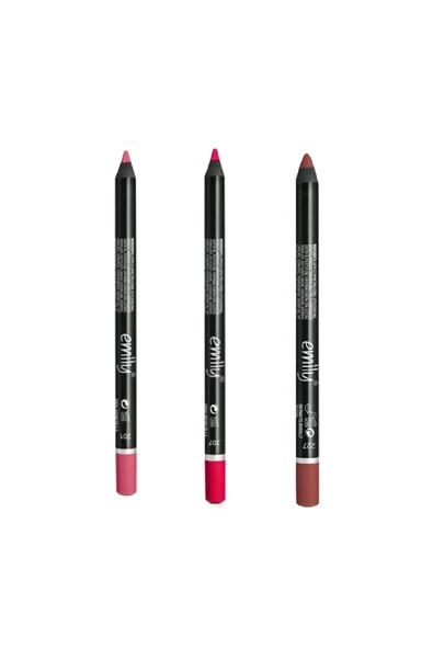 EMILY EMİLY 3'LÜ DUDAK KALEMİ NO: 201-207-227