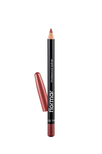 Flormar Suya Dayanıklı Dudak Kalemi (BORDO) - Waterproof Lipliner - 202 Soft Pink Brown - 8690604111022 - 2