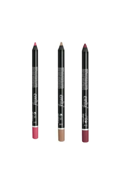 EMILY EMİLY 3'LÜ DUDAK KALEMİ NO: 201-208-224