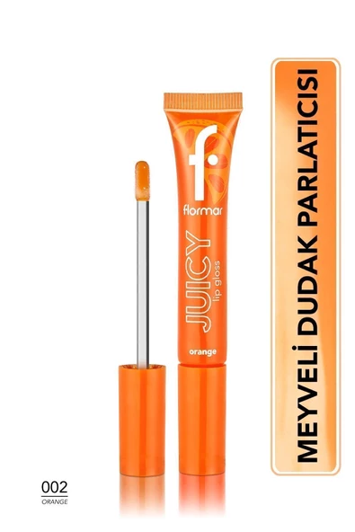 Flormar Meyve Aromalı Dudak Parlatıcısı (PORTAKAL) - Juicy Lip Gloss - 002 Orange - 8682536087728