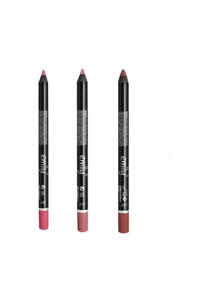 EMILY EMİLY 3'LÜ DUDAK KALEMİ NO: 201-217-227