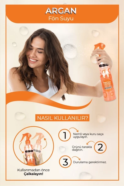 Morfose Çift Fazlı Argan Turuncu Fön Suyu 400 Ml - 3