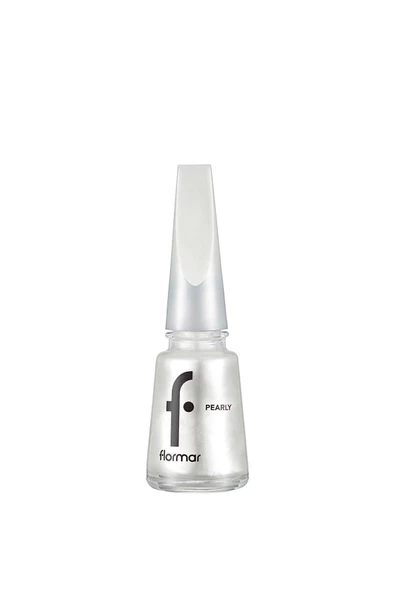 Flormar Sedefli Parlak Oje (Beyaz) - Pearly Nail Enamel - PL201 Luxury White - 8682536035422 - 2