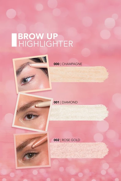 Flormar Asansörlü Aydınlatıcı Kaş Kalemi Uçuk Kahve -brow Up Highlighter Pencil-000 Champagne-8690604622269 - 5