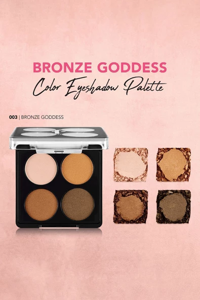 Flormar Mat & Işıltılı Far Paleti - Color Eyeshadow Palette - 003 Bronze Goddess - 8682536051170 - 6