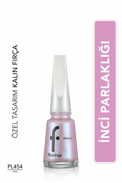 Flormar İnci Yansımalı Parlak Sedefli Oje (pembemsi Lila) - Pearly Nail Enamel -pl454 Mıss New-8682536035644