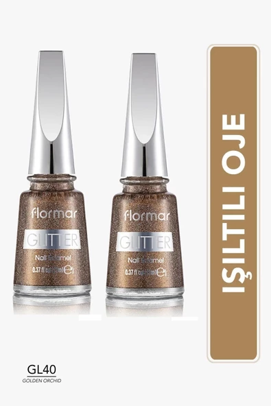 Flormar Glitter Golden Orchid 40 Oje X 2 ADET - 1