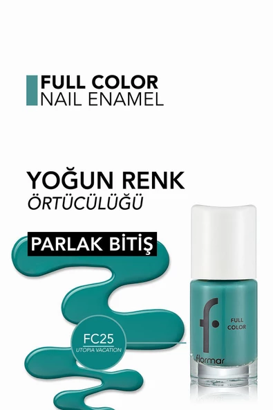 Flormar Yoğun Pigmentli Parlak Oje- Full Color Nail Enamel- Fc25 Utopıa Vacatıon -8690604310616 - 5