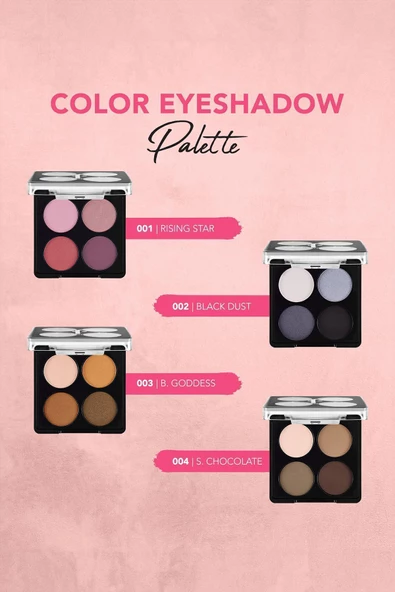Flormar Mat & Işıltılı Far Paleti - Color Eyeshadow Palette - 001 Rising Star- 8682536051156 - 7