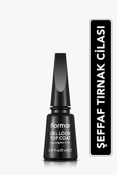 Flormar Gel Look Jel Görünüm Veren Oje Koruyucu Son Kat Tırnak Cilası