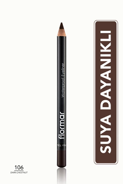 Flormar Suya Dayanıklı Göz Kalemi - Koyu Kahverengi Waterproof