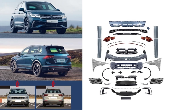 2016+ TIGUAN İÇİN 2020+ FACELIFT BODY KIT - 2