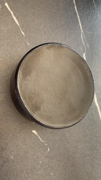 Parlak Siyah Renkli Yuvarlak Şekilli Dekoratif Küllük Kül Tablası El Yapımı Epoksi Hediyelik - 5