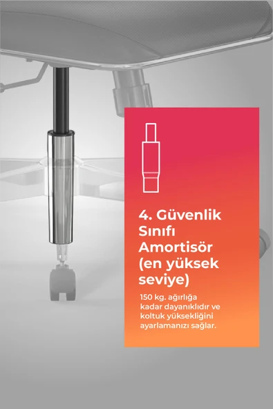 Metta Ergolife SynErgolife Synchrosit 10 Ergonomik Ofis Sandalyesi | Ayarlanabilir Kolçaklı, Fileli, Öğrenci Sandalyesi -211.D.1.3E3 - 6