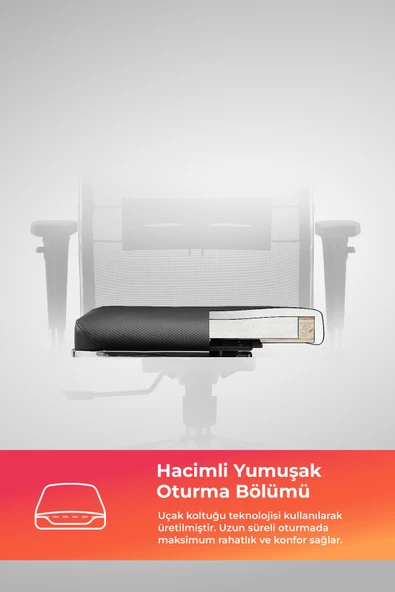 Metta Ergolife SynErgolife Synchrosit 10 Ergonomik Ofis Sandalyesi | Ayarlanabilir Kolçaklı, Fileli, Öğrenci Sandalyesi -211.D.1.3E3 - 4