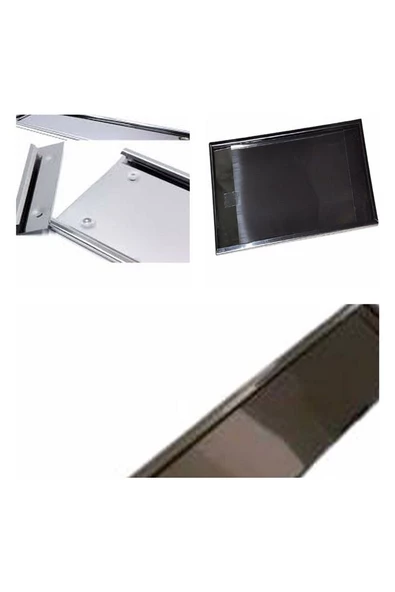 Krom Plakalık Set Uzun+Kare 2 Adet - Resim 3